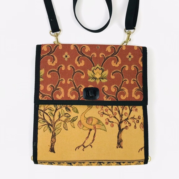 Danny K Beverly Hills Tapestry Cross-Body Organizer Bag Made in USA  Like New - Picture 2 of 15